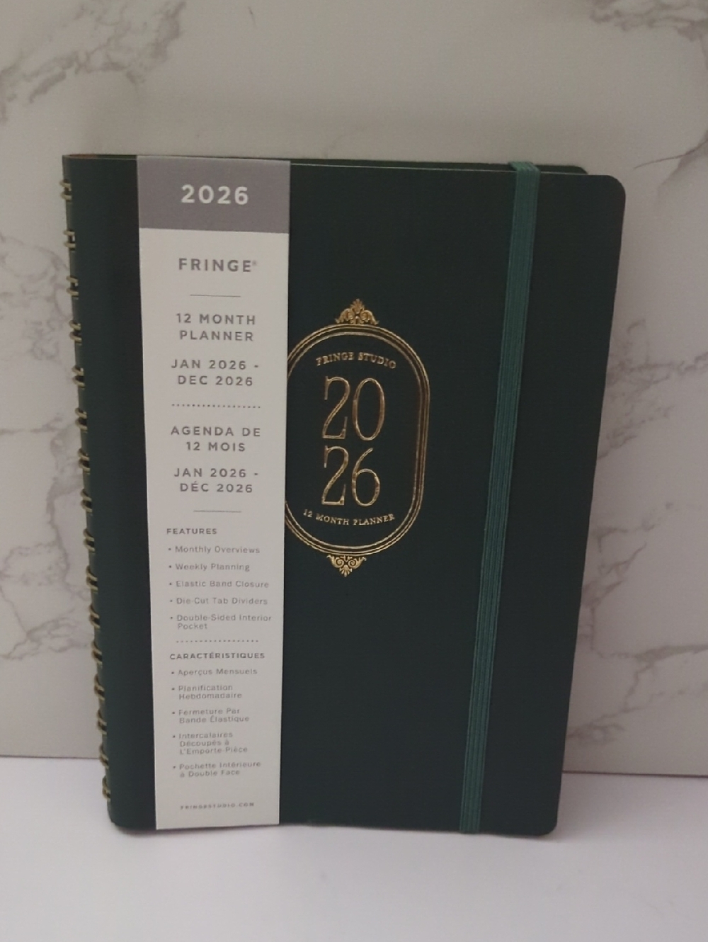 Fringe Studio Dark Green 2026 Planner with Gold Foil